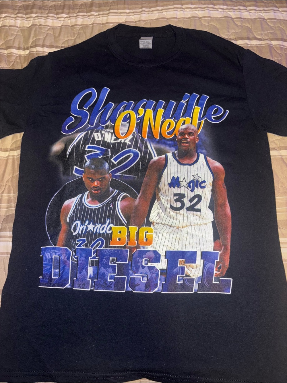 Gildan Black Shaquille O'Neal 'Big Diesel' Graphic Tee